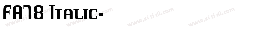 FA78 Italic字体转换